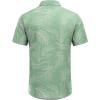 imageCOOFANDY Mens Hawaiian Shirts Short Sleeve Button Down Aloha Shirts Summer Vacation Beach ShirtsMint Greentropical Fern Leaf