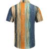 imageCOOFANDY Mens Hawaiian Shirts Short Sleeve Button Down Aloha Shirts Summer Vacation Beach ShirtsVintage Stripe