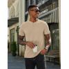 imageCOOFANDY Mens Henley Shirts Cotton Short Sleeve Casual TShirt Button Henley Basic Tee Lightweight Summer TopCoffee