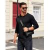 imageCOOFANDY Mens Henley Shirts Long Sleeve T Shirts Casual Lightweight Fashion Button Pullover Tee ShirtBlack