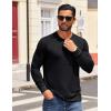 imageCOOFANDY Mens Henley Shirts Long Sleeve T Shirts Casual Lightweight Fashion Button Pullover Tee ShirtBlack