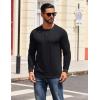 imageCOOFANDY Mens Henley Shirts Long Sleeve T Shirts Casual Lightweight Fashion Button Pullover Tee ShirtBlack