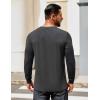 imageCOOFANDY Mens Henley Shirts Long Sleeve T Shirts Casual Lightweight Fashion Button Pullover Tee ShirtDark Drey