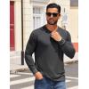 imageCOOFANDY Mens Henley Shirts Long Sleeve T Shirts Casual Lightweight Fashion Button Pullover Tee ShirtDark Drey