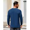imageCOOFANDY Mens Henley Shirts Long Sleeve T Shirts Casual Lightweight Fashion Button Pullover Tee ShirtDeep Blue