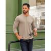 imageCOOFANDY Mens Henley Shirts Long Sleeve T Shirts Casual Lightweight Fashion Button Pullover Tee ShirtKhaki
