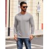 imageCOOFANDY Mens Henley Shirts Long Sleeve T Shirts Casual Lightweight Fashion Button Pullover Tee ShirtLight Grey