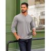 imageCOOFANDY Mens Henley Shirts Long Sleeve T Shirts Casual Lightweight Fashion Button Pullover Tee ShirtLight Grey