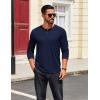 imageCOOFANDY Mens Henley Shirts Long Sleeve T Shirts Casual Lightweight Fashion Button Pullover Tee ShirtNavy Blue