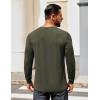 imageCOOFANDY Mens Henley Shirts Long Sleeve T Shirts Casual Lightweight Fashion Button Pullover Tee ShirtOlive Green