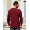 imageCOOFANDY Mens Henley Shirts Long Sleeve T Shirts Casual Lightweight Fashion Button Pullover Tee ShirtWine Red
