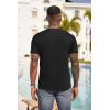 imageCOOFANDY Mens Henley Shirts Short Sleeve Button T Shirt Casual Summer Basic Tee Tops with PocketBlack