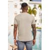 imageCOOFANDY Mens Henley Shirts Short Sleeve Button T Shirt Casual Summer Basic Tee Tops with PocketCoffee1