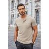 imageCOOFANDY Mens Henley Shirts Short Sleeve Button T Shirt Casual Summer Basic Tee Tops with PocketCoffee1