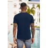 imageCOOFANDY Mens Henley Shirts Short Sleeve Button T Shirt Casual Summer Basic Tee Tops with PocketDark Blue