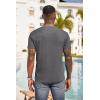 imageCOOFANDY Mens Henley Shirts Short Sleeve Button T Shirt Casual Summer Basic Tee Tops with PocketDark Gray