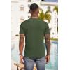 imageCOOFANDY Mens Henley Shirts Short Sleeve Button T Shirt Casual Summer Basic Tee Tops with PocketDark Green