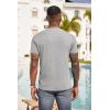 imageCOOFANDY Mens Henley Shirts Short Sleeve Button T Shirt Casual Summer Basic Tee Tops with PocketLight Gray