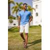 imageCOOFANDY Mens Henley Shirts Short Sleeve Button T Shirt Casual Summer Basic Tee Tops with PocketLightblue