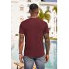 imageCOOFANDY Mens Henley Shirts Short Sleeve Button T Shirt Casual Summer Basic Tee Tops with PocketWine