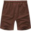 imageCOOFANDY Mens Linen Shorts Casual Elastic Waist Drawstring Short Summer Beach Vacation ShortsBrown