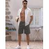 imageCOOFANDY Mens Linen Shorts Casual Elastic Waist Drawstring Short Summer Beach Vacation ShortsDark Grey