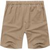 imageCOOFANDY Mens Linen Shorts Casual Elastic Waist Drawstring Short Summer Beach Vacation ShortsDark Khaki