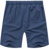 imageCOOFANDY Mens Linen Shorts Casual Elastic Waist Drawstring Short Summer Beach Vacation ShortsDenim Blue