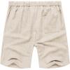 imageCOOFANDY Mens Linen Shorts Casual Elastic Waist Drawstring Short Summer Beach Vacation ShortsLinen Khaki