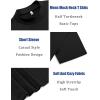 imageCOOFANDY Mens Mock Turtleneck T Shirt Short Sleeve Slim Fit Basic Casual Solid Color Pullover TeeAblack
