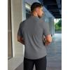 imageCOOFANDY Mens Muscle Fit Dress Shirts Stretch WrinkleFree Short Sleeve Casual Button Down ShirtsDark Grey