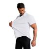 imageCOOFANDY Mens Muscle Fit Dress Shirts Stretch WrinkleFree Short Sleeve Casual Button Down ShirtsWhite
