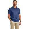 imageCOOFANDY Mens Polo Shirt Short Sleeve Quick Dry Tactical Shirts Golf Polos Collared Work Shirts for Men with PocketDenim Blue