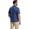 imageCOOFANDY Mens Polo Shirt Short Sleeve Quick Dry Tactical Shirts Golf Polos Collared Work Shirts for Men with PocketDenim Blue