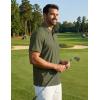 imageCOOFANDY Mens Polo Shirts Short Sleeve Golf Shirt UPF50 Moisture Wicking Quick Dry Collared Performance Polo Shirts for MenArmy Green