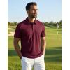 imageCOOFANDY Mens Polo Shirts Short Sleeve Golf Shirt UPF50 Moisture Wicking Quick Dry Collared Performance Polo Shirts for MenDark Red