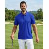 imageCOOFANDY Mens Polo Shirts Short Sleeve Golf Shirt UPF50 Moisture Wicking Quick Dry Collared Performance Polo Shirts for MenTrue Blue