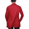 imageCOOFANDY Mens Ruffle Shawl Collar Cardigan Open Front Lightweight Long Length Drape Cape Overcoat with PocketsRed