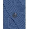 imageCOOFANDY Mens Shawl Collar Cardigan Sweater Slim Fit Button Down Cable Knitted Sweater with PocketsDenim Blue