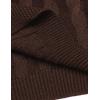 imageCOOFANDY Mens Shawl Collar Pullover Sweater Slim Fit Casual Button Cable Knit SweatersBrown
