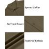 imageCOOFANDY Mens Short Sleeve Casual Button Down Shirts Textured Summer Beach ShirtArmy Green