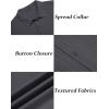 imageCOOFANDY Mens Short Sleeve Casual Button Down Shirts Textured Summer Beach ShirtDark Grey