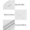 imageCOOFANDY Mens Short Sleeve Casual Button Down Shirts Textured Summer Beach ShirtWhite