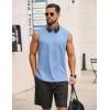 imageCOOFANDY Mens Sleeveless Shirt Quick Dry Workout Tank Top Gym Muscle T Shirts Sport Athletic Tanks Moisture WickingLight Blue