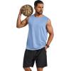 imageCOOFANDY Mens Sleeveless Shirt Quick Dry Workout Tank Top Gym Muscle T Shirts Sport Athletic Tanks Moisture WickingLight Blue