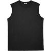 imageCOOFANDY Mens Sleeveless Shirts Cotton Workout Tank Tops Casual Muscle Washed T Shirt Summer Beach Tee Loose FitBlack