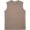 imageCOOFANDY Mens Sleeveless Shirts Cotton Workout Tank Tops Casual Muscle Washed T Shirt Summer Beach Tee Loose FitKhaki