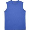 imageCOOFANDY Mens Sleeveless Shirts Cotton Workout Tank Tops Casual Muscle Washed T Shirt Summer Beach Tee Loose FitLight Blue
