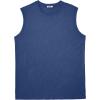 imageCOOFANDY Mens Sleeveless Shirts Cotton Workout Tank Tops Casual Muscle Washed T Shirt Summer Beach Tee Loose FitNavy Blue