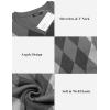 imageCOOFANDY Mens Sleeveless V Neck Pullover Sweater Slim Fit Casual Argyle Vest SweatersGrey